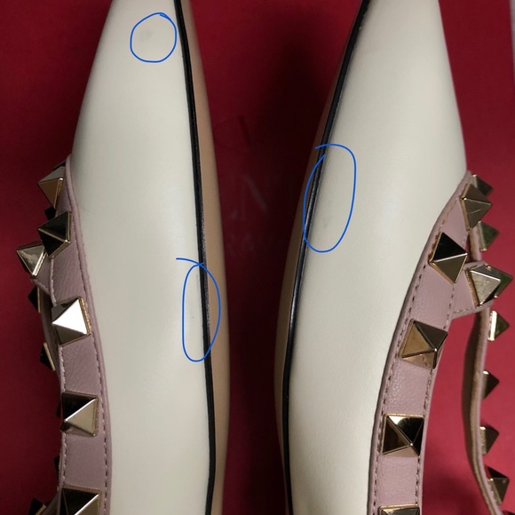 Rockstud Matte Leather Cage T-Strap Ballet Flats - Picture 10 of 11